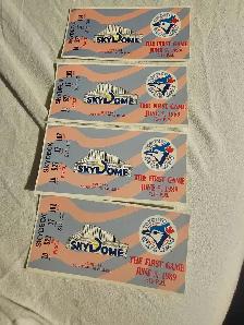 Toronto Blue Jays SkyDome Opening Game Tickets