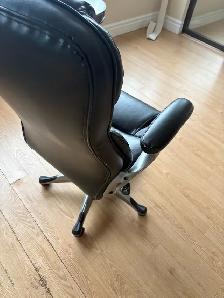 Free delivery used Black Faux Leather Office Chair - Photo 7
