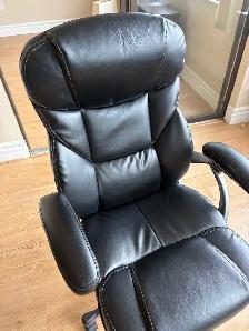 Free delivery used Black Faux Leather Office Chair - Photo 8