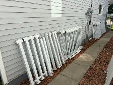 Used White Aluminium Deck Railing With Some Hardware
