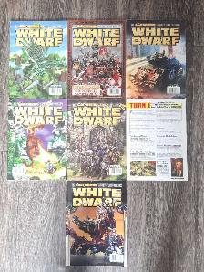 7 Games Workshop White Dwarf Magazines damaged 2.50$ ea