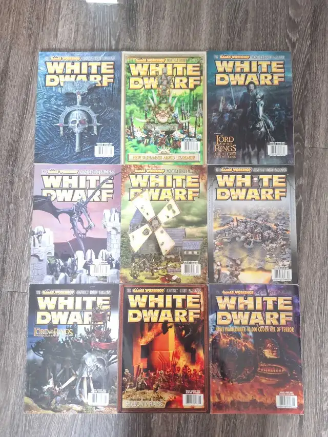 Games Workshop 9 White Dwarf Magazines 5$ each