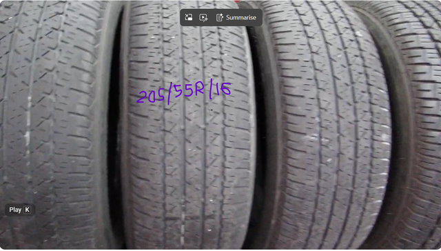 Used All Season 4 Tyres - 205/55R16 - Free