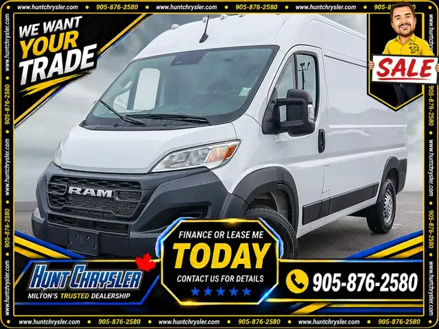 2025 RAM ProMaster Cargo Van 2500 HR | 136' WB | CARPLAY | PART