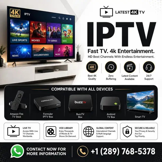 Amazing 4K quality Tv subscription with stable content