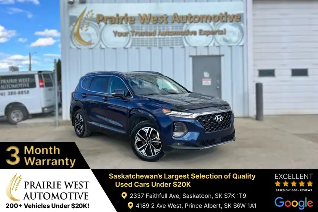 2020 Hyundai Santa Fe 2.0T Ultimate AWD | Power Tailgate | Rever