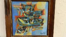 Tableau Yargo DeLucca (1925-2008) Huile 15 X 14 1/2 Pouces - Photo 2