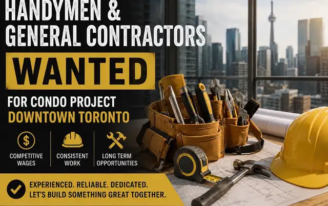 HANDYMAN / GENERAL CONTRACTOR WANTED – DOWNTOWN TORONTO CONDO