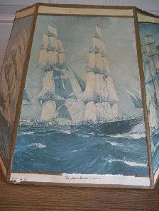 Vintage lamp shade, schooner - old ships panels - Photo 4