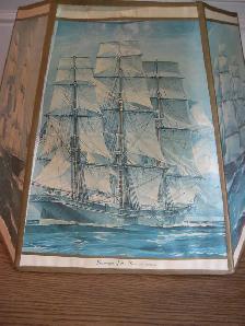 Vintage lamp shade, schooner - old ships panels - Photo 5