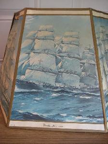 Vintage lamp shade, schooner - old ships panels - Photo 6