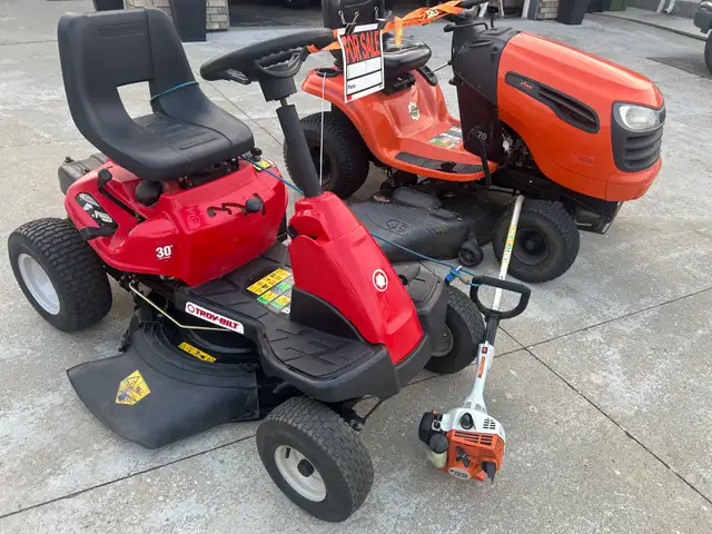 Riding lawnmowers and Stihl weedeater