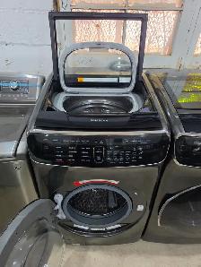 Samsung Flex Duo 27' Black Stainless Front-Load Washer Dryer Set - Photo 4