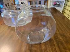 two fish bowls