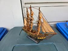 U.S.S. Constitution 1797 Miniature Wooden Sail Ship - Photo 4