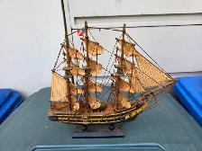U.S.S. Constitution 1797 Miniature Wooden Sail Ship - Photo 5