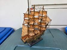 U.S.S. Constitution 1797 Miniature Wooden Sail Ship - Photo 6