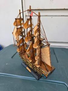 U.S.S. Constitution 1797 Miniature Wooden Sail Ship - Photo 8