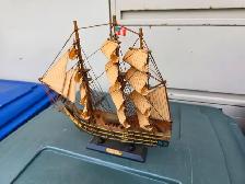 U.S.S. Constitution 1797 Miniature Wooden Sail Ship - Photo 9