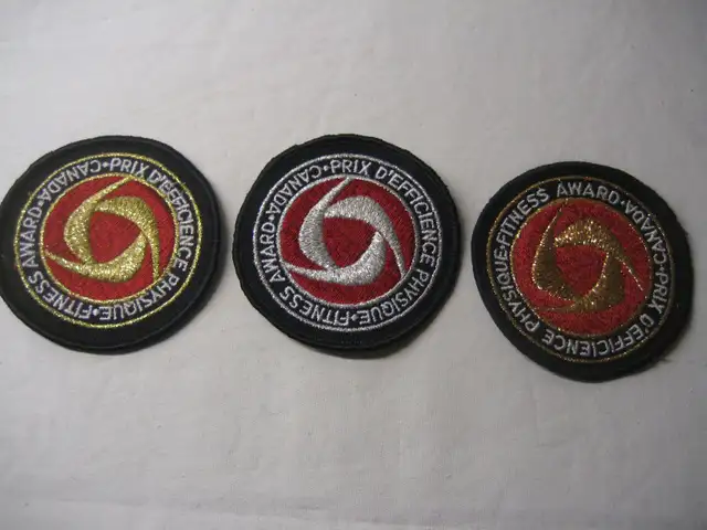 Set of 3 vintage Canada Fitness Award patches
