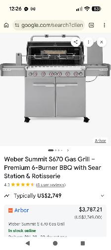 Barbeque Weber 6 burner - Photo 2