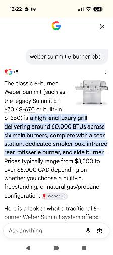 Barbeque Weber 6 burner - Photo 3