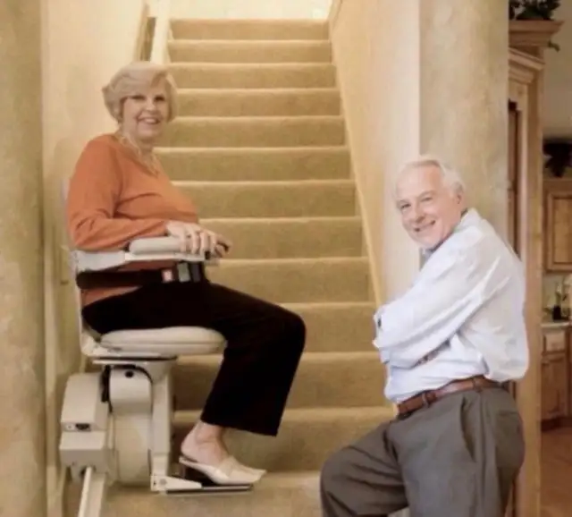 Stair Lift for Elderly Swivel Rotates Foldable