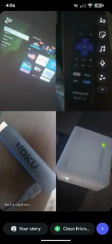 roku stick with projector comes with remote