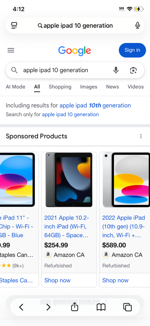 Apple iPad 10th generation