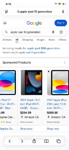 Apple iPad 10th generation