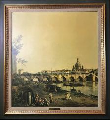 Vintage A. Canaletto (Bellotto) Art - Dresden View of the Elbe