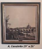 Vintage A. Canaletto (Bellotto) Art - Dresden View of the Elbe - Photo 6