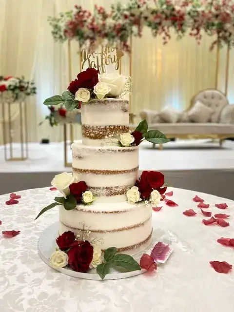wedding cakes seminaked cakes with Flowers  GTA