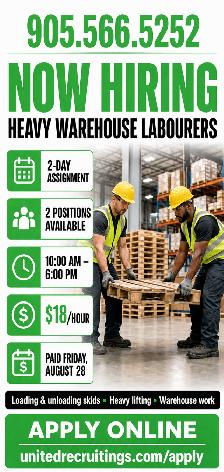 General Labor (Loading & Unloading) - Start Tomorrow