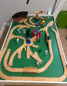 Train Toys, Melissa & Doug Train Table and Train set