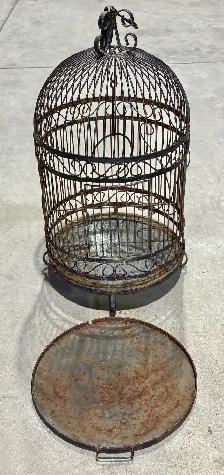 Vintage Victorian Style Metal Birdcage (w Ornate Wirework) - Photo 5