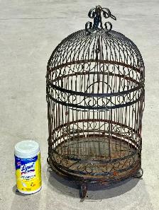 Vintage Victorian Style Metal Birdcage (w Ornate Wirework) - Photo 7