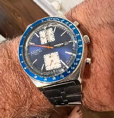 Vintage 1970s Seiko 'Kakume' 6138-0030 Auto Chrono - Met Blue