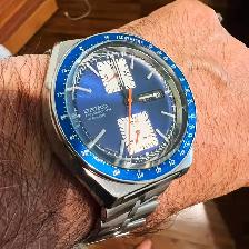 Vintage 1970s Seiko 'Kakume' 6138-0030 Auto Chrono - Met Blue - Photo 2
