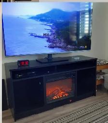 Bartosh TV Stand for TVs up to 55' with Fireplace Included