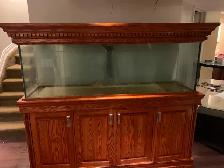 Large Aquarium with Wooden Stand and Sump