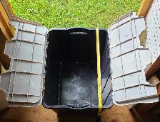 Heavy Duty Storage Tote w Attached Interlocking Lid
