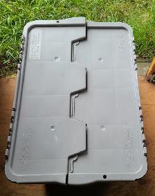 Heavy Duty Storage Tote w Attached Interlocking Lid - Photo 4