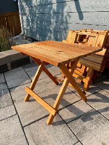 Handmade Cedarwood Folding Bistro Tables