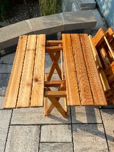 Handmade Cedarwood Folding Bistro Tables - Photo 2