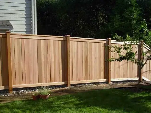 Wooden fence