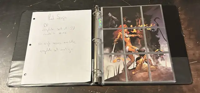 Marvel comics trading cards Red Sonja complete set