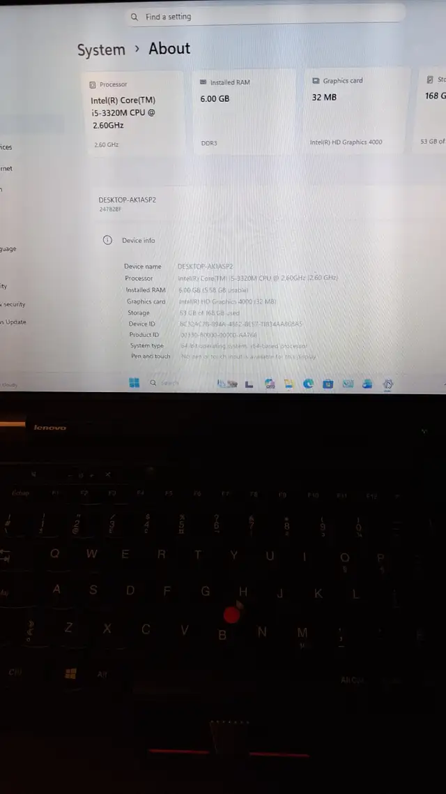 Laptop Lenovo ThinkPad L530
