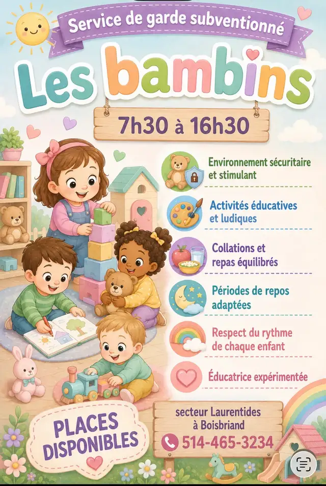 Service de garde subventionné Les Bambins