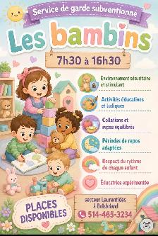 Service de garde subventionné Les Bambins